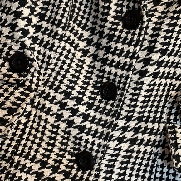 Candie’s houndstooth coat Sz S Black & white - Picture 7 of 7
